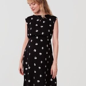 Loft Floral Lotus Print Dress S